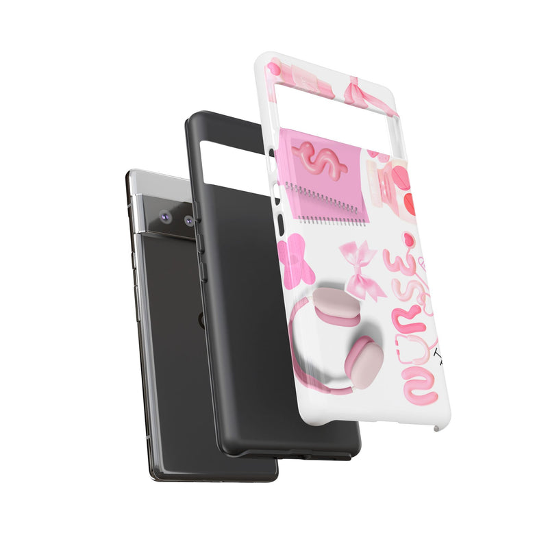Phone Case - Cute Pink Nurse Design