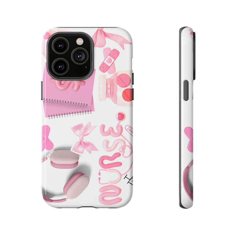 Phone Case - Cute Pink Nurse Design