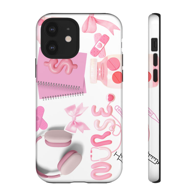 Phone Case - Cute Pink Nurse Design