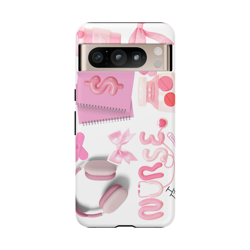 Phone Case - Cute Pink Nurse Design