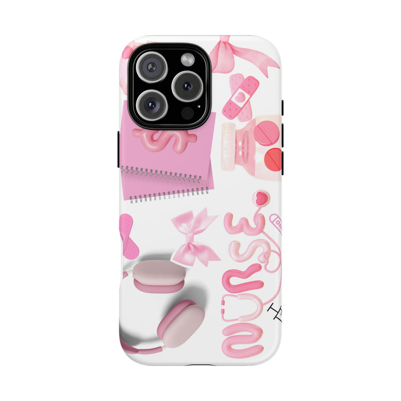 Phone Case - Cute Pink Nurse Design