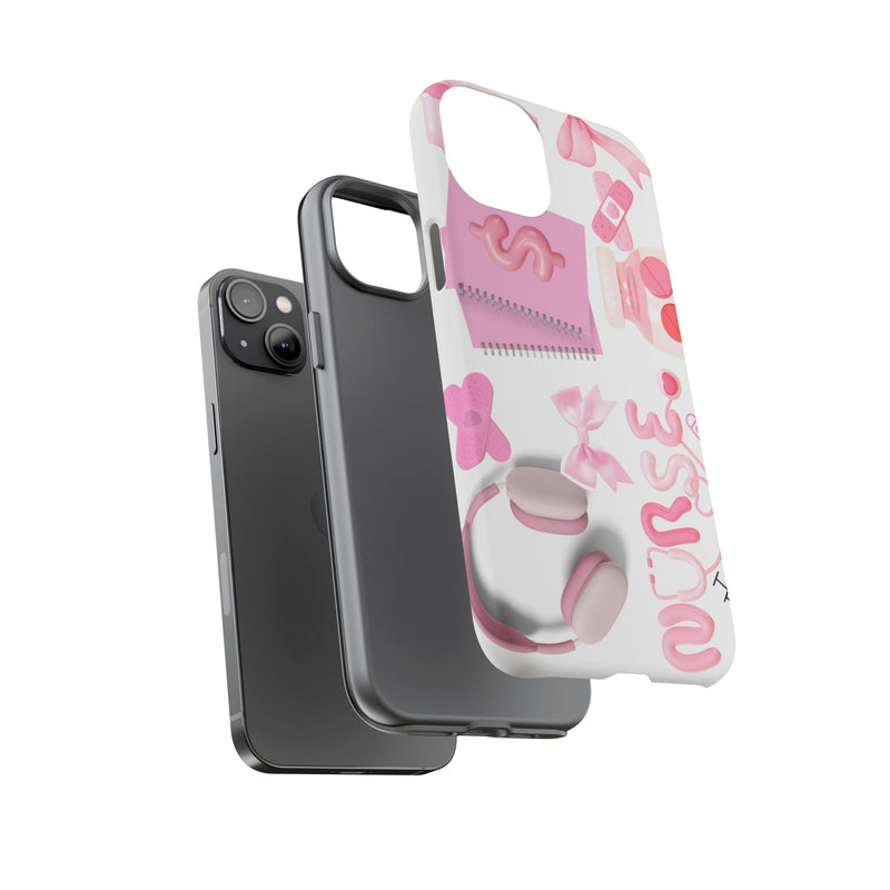 Phone Case - Cute Pink Nurse Design