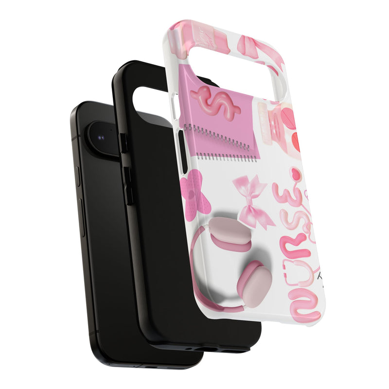 Phone Case - Cute Pink Nurse Design