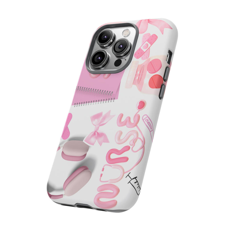 Phone Case - Cute Pink Nurse Design