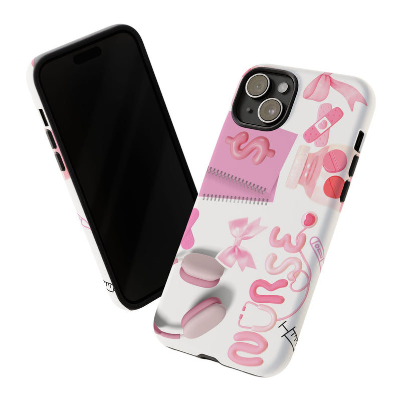 Phone Case - Cute Pink Nurse Design