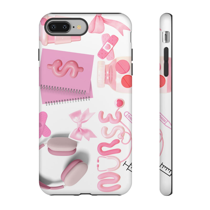 Phone Case - Cute Pink Nurse Design
