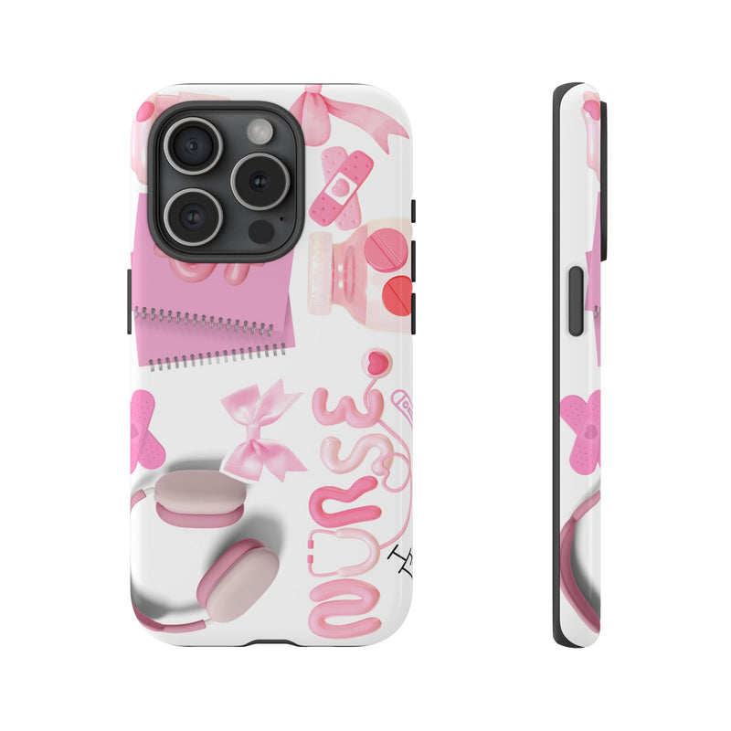 Phone Case - Cute Pink Nurse Design