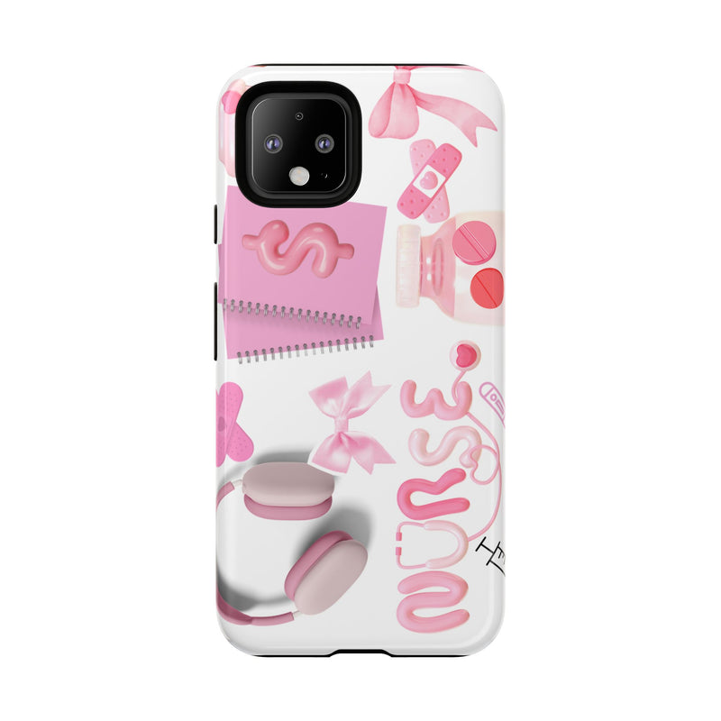 Phone Case - Cute Pink Nurse Design