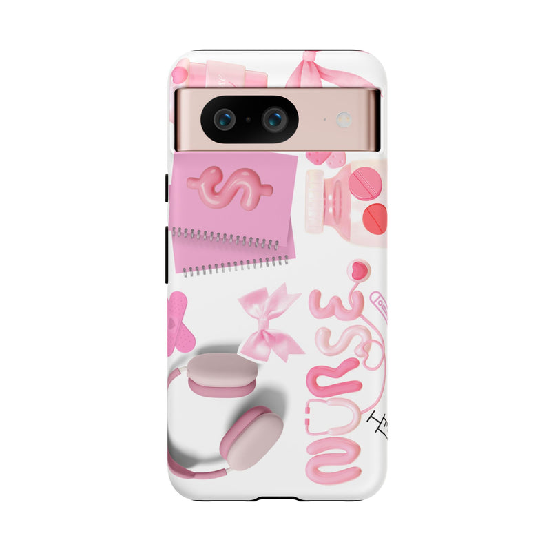 Phone Case - Cute Pink Nurse Design