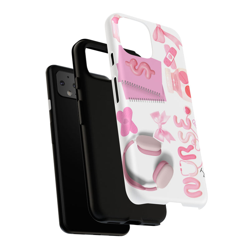 Phone Case - Cute Pink Nurse Design