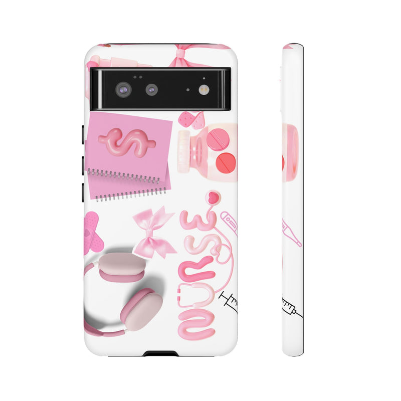 Phone Case - Cute Pink Nurse Design