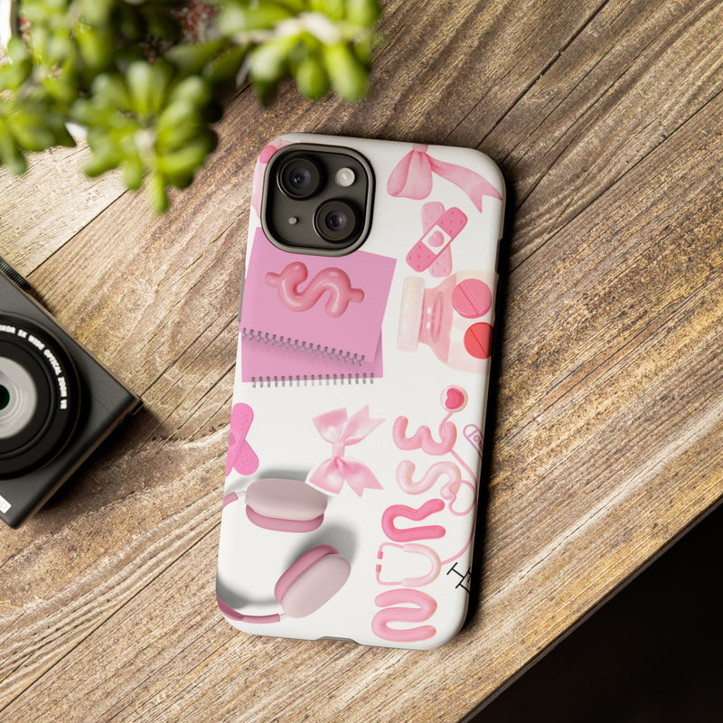 Phone Case - Cute Pink Nurse Design