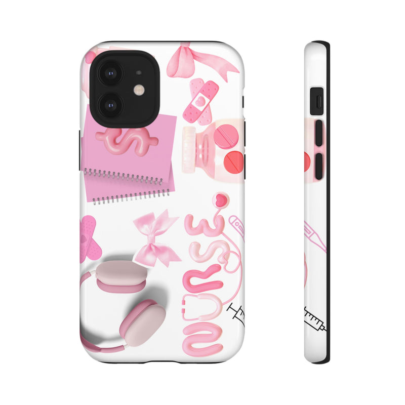 Phone Case - Cute Pink Nurse Design