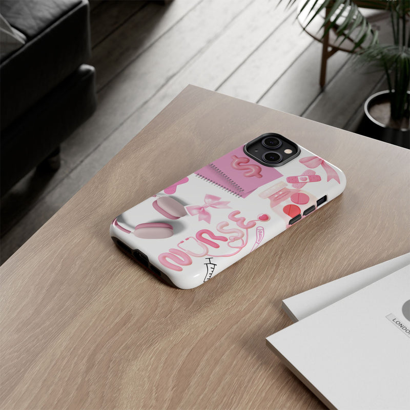 Phone Case - Cute Pink Nurse Design