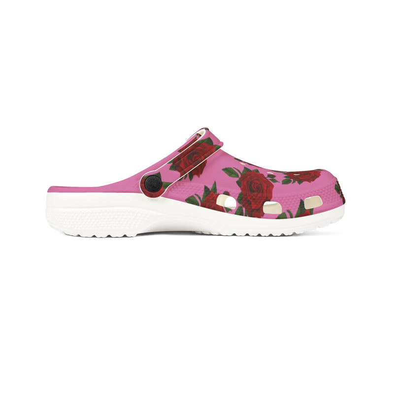 Floral EVA Foam Clogs - Comfortable Slip-On Shoes with Rose Design