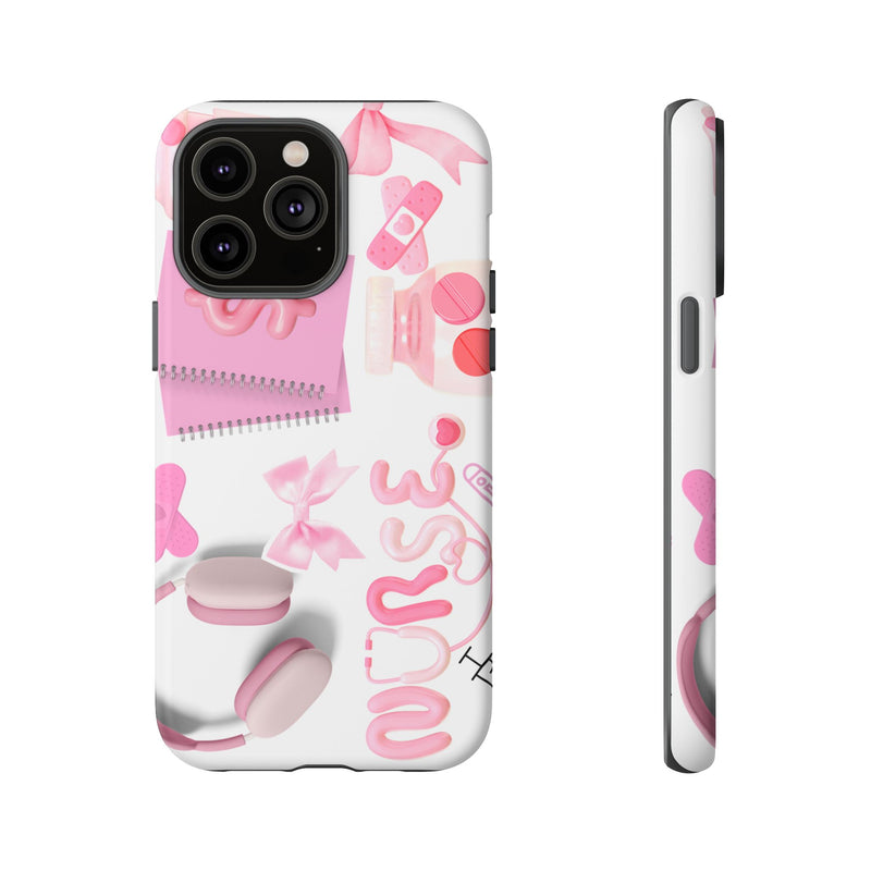Phone Case - Cute Pink Nurse Design