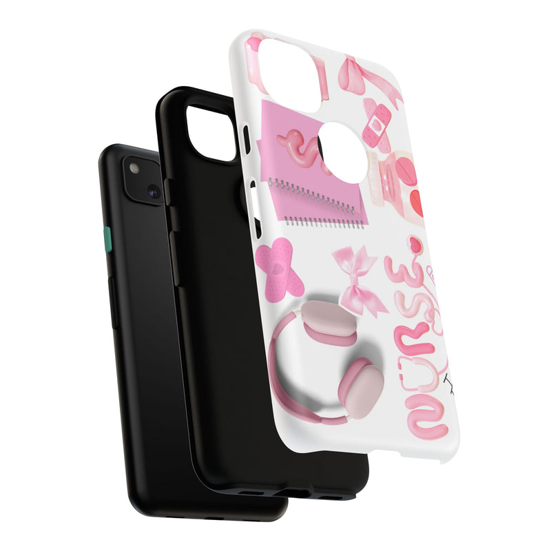 Phone Case - Cute Pink Nurse Design