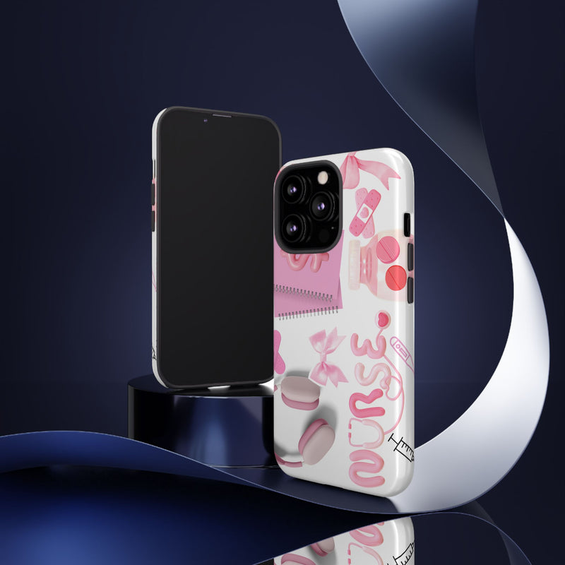 Phone Case - Cute Pink Nurse Design