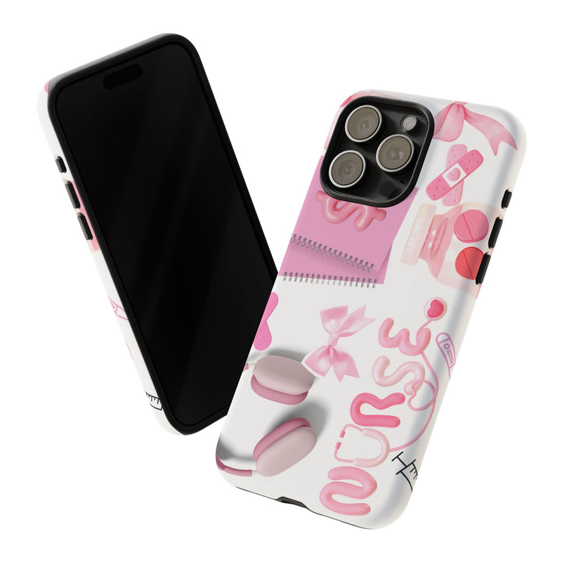 Phone Case - Cute Pink Nurse Design