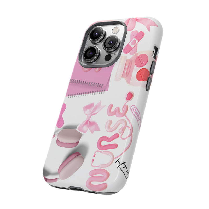 Phone Case - Cute Pink Nurse Design