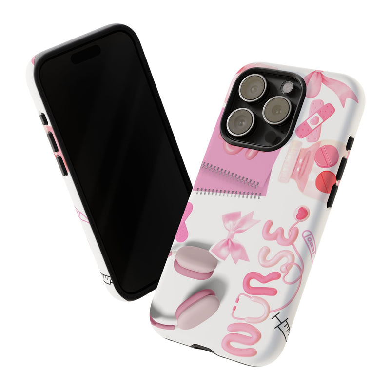 Phone Case - Cute Pink Nurse Design