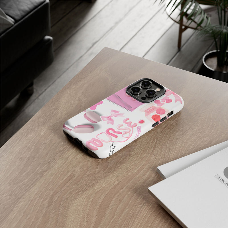 Phone Case - Cute Pink Nurse Design