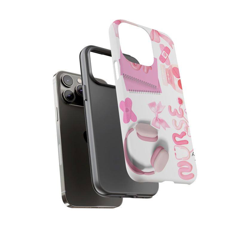 Phone Case - Cute Pink Nurse Design