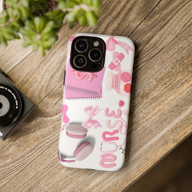 Phone Case - Cute Pink Nurse Design