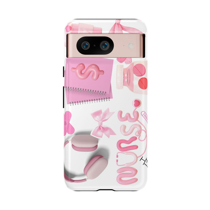 Phone Case - Cute Pink Nurse Design