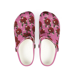 Floral EVA Foam Clogs - Comfortable Slip-On Shoes with Rose Design