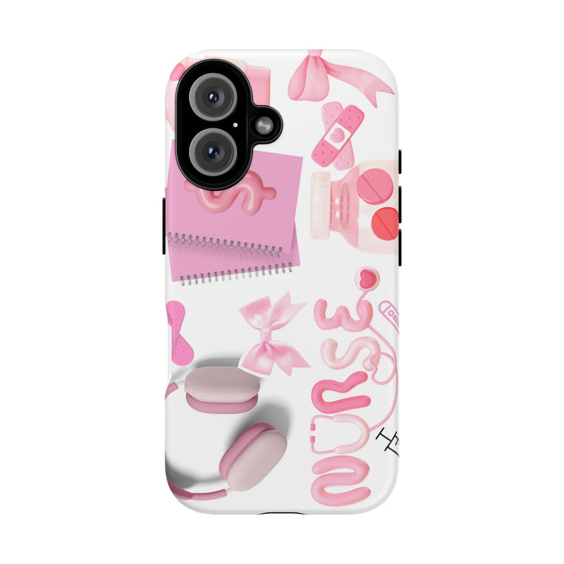Phone Case - Cute Pink Nurse Design