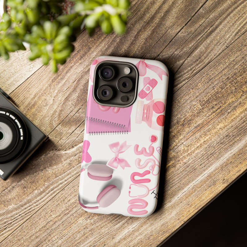 Phone Case - Cute Pink Nurse Design