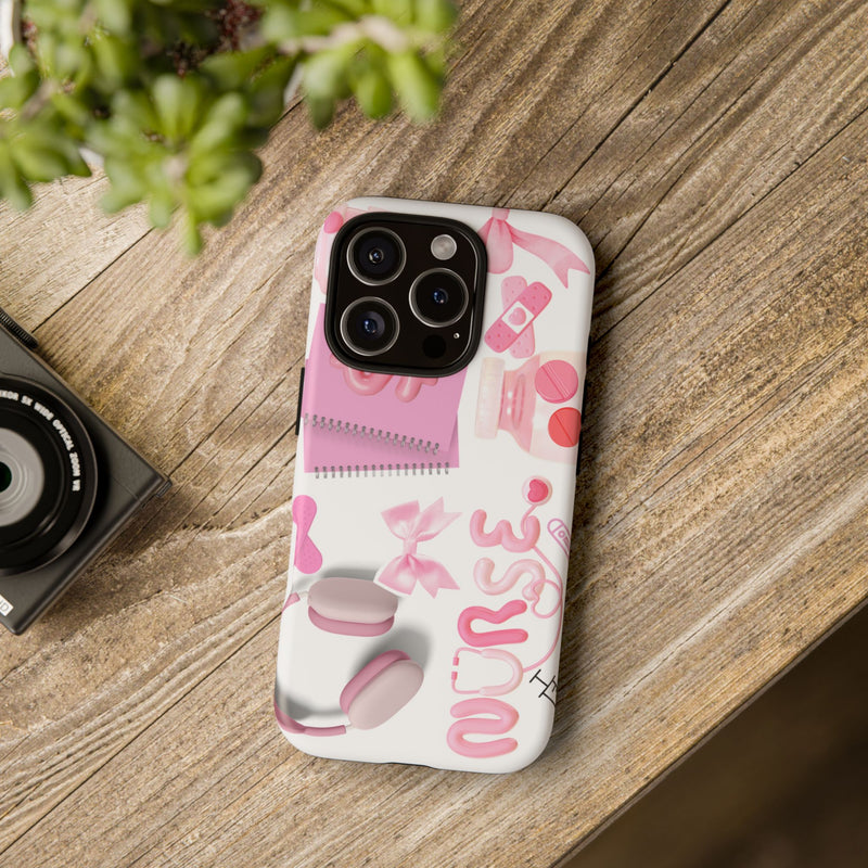 Phone Case - Cute Pink Nurse Design