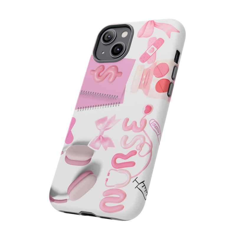 Phone Case - Cute Pink Nurse Design