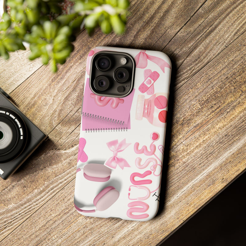 Phone Case - Cute Pink Nurse Design
