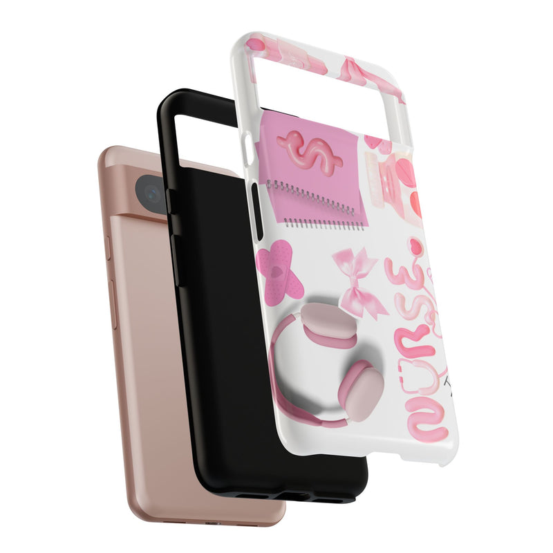 Phone Case - Cute Pink Nurse Design