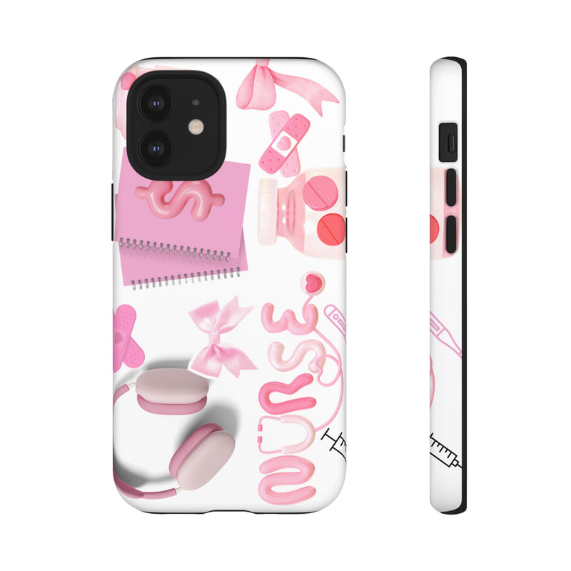 Phone Case - Cute Pink Nurse Design