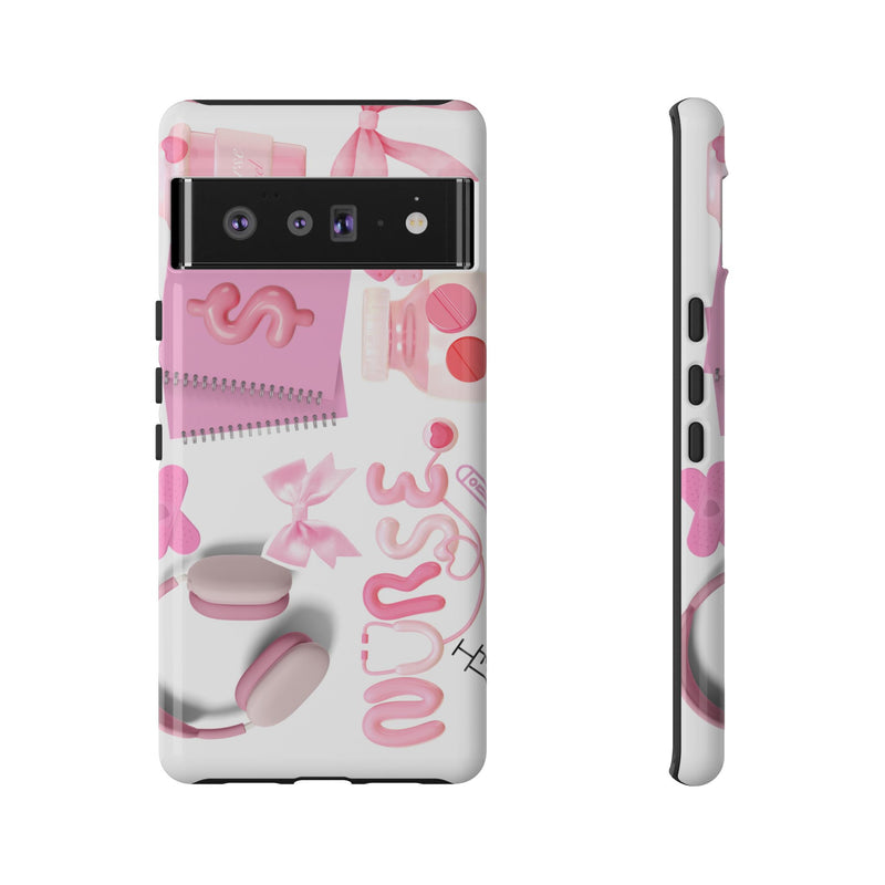 Phone Case - Cute Pink Nurse Design