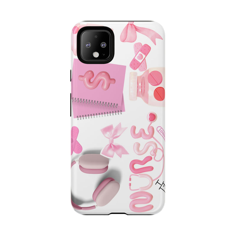 Phone Case - Cute Pink Nurse Design
