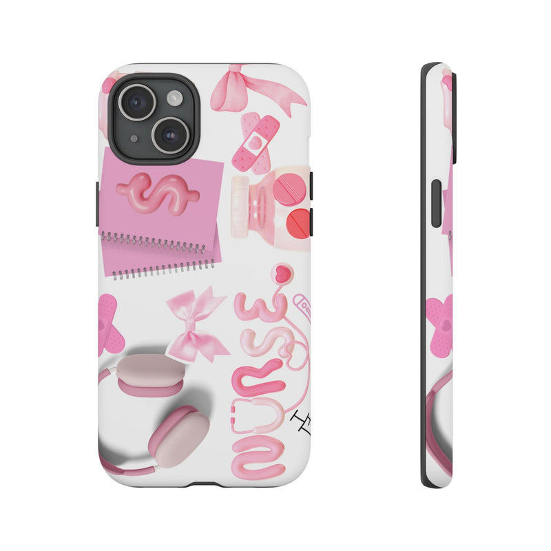 Phone Case - Cute Pink Nurse Design