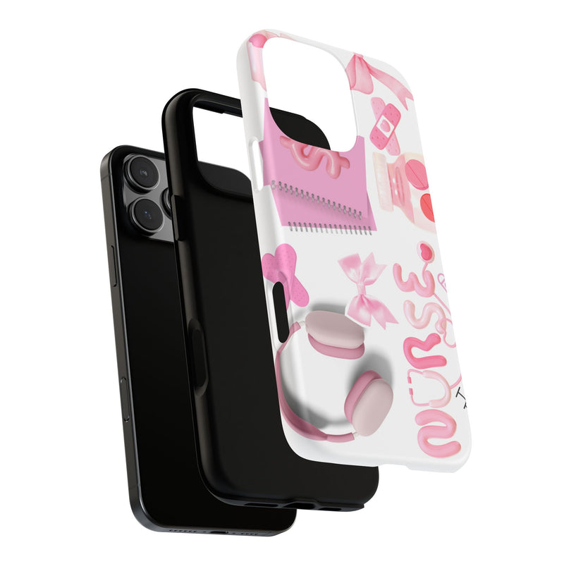 Phone Case - Cute Pink Nurse Design