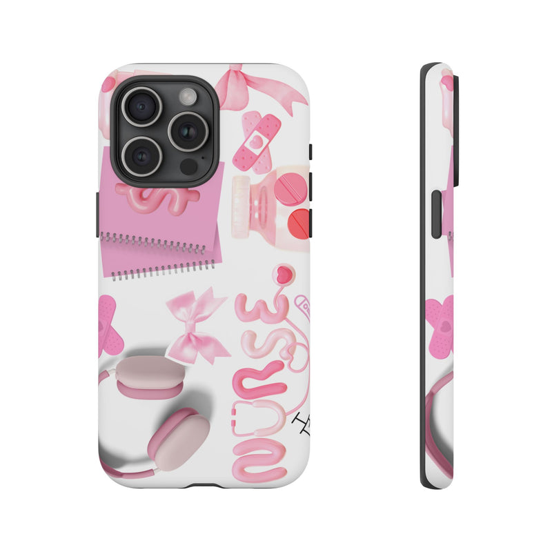 Phone Case - Cute Pink Nurse Design