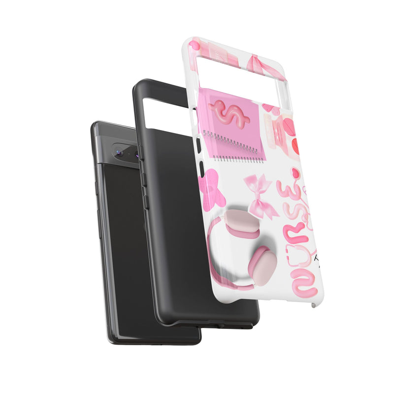 Phone Case - Cute Pink Nurse Design