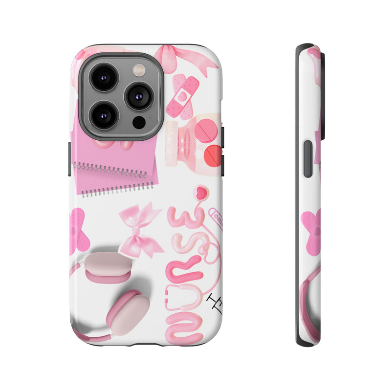 Phone Case - Cute Pink Nurse Design