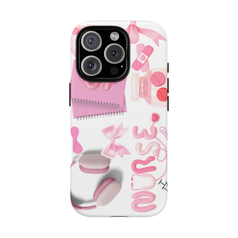 Phone Case - Cute Pink Nurse Design