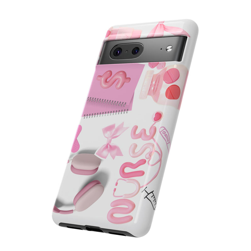 Phone Case - Cute Pink Nurse Design