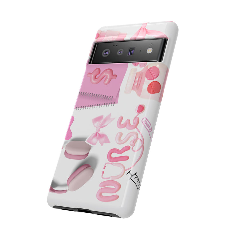 Phone Case - Cute Pink Nurse Design