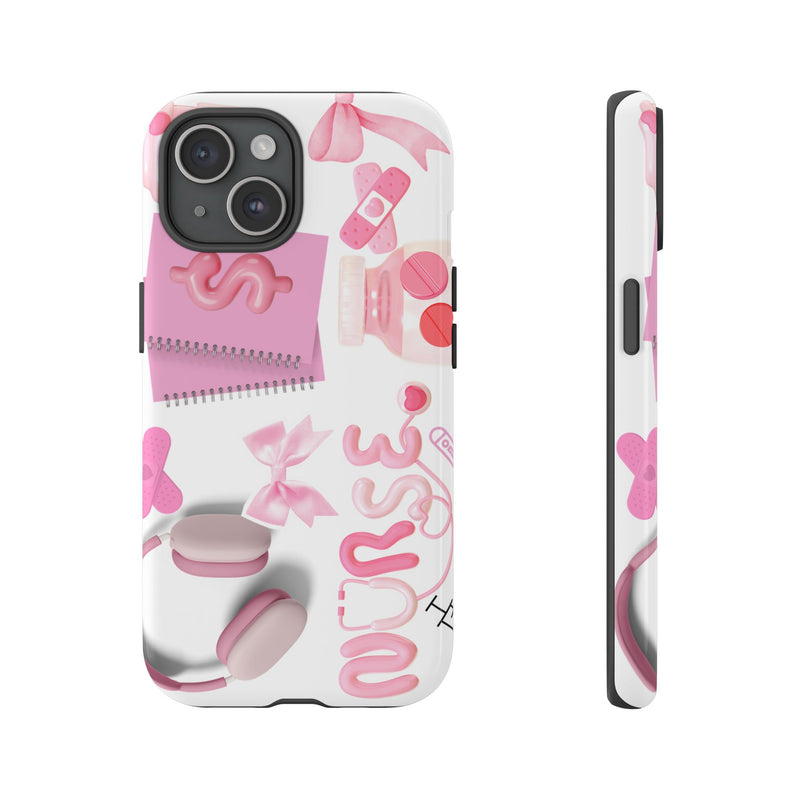 Phone Case - Cute Pink Nurse Design