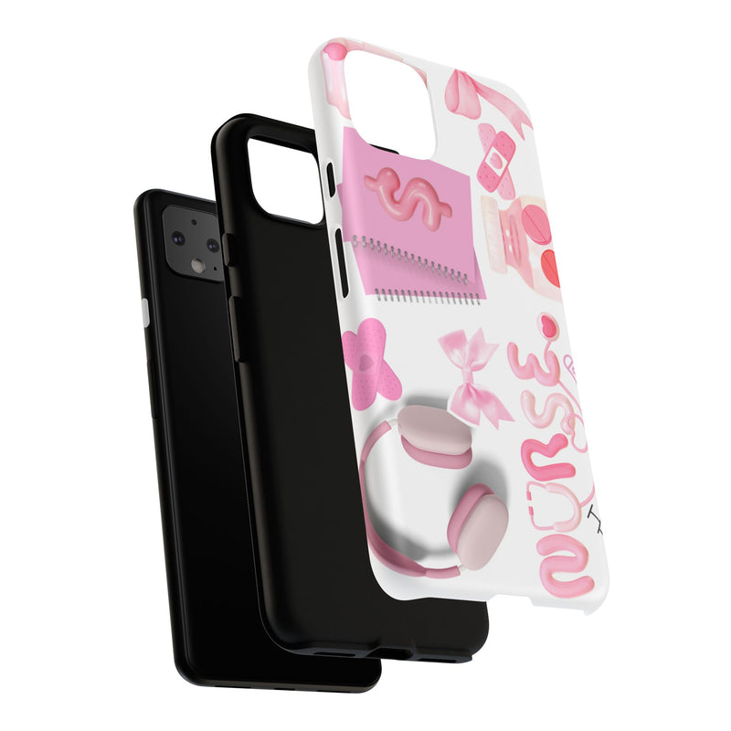 Phone Case - Cute Pink Nurse Design