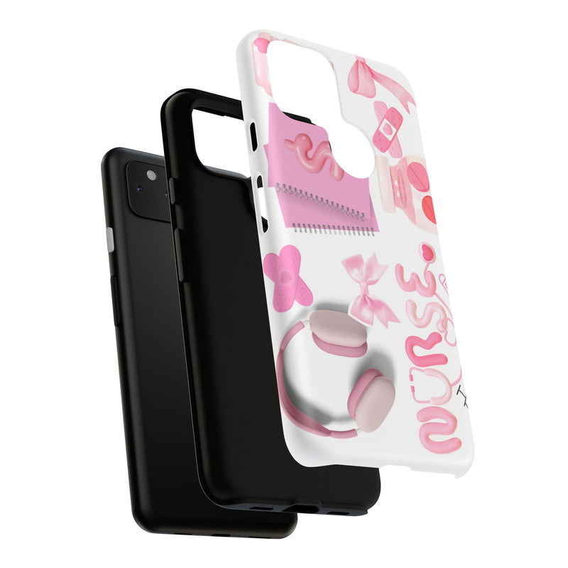 Phone Case - Cute Pink Nurse Design